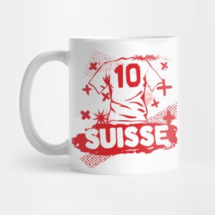 Vintage Swiss Football // Retro Grunge Switzerland Soccer Mug